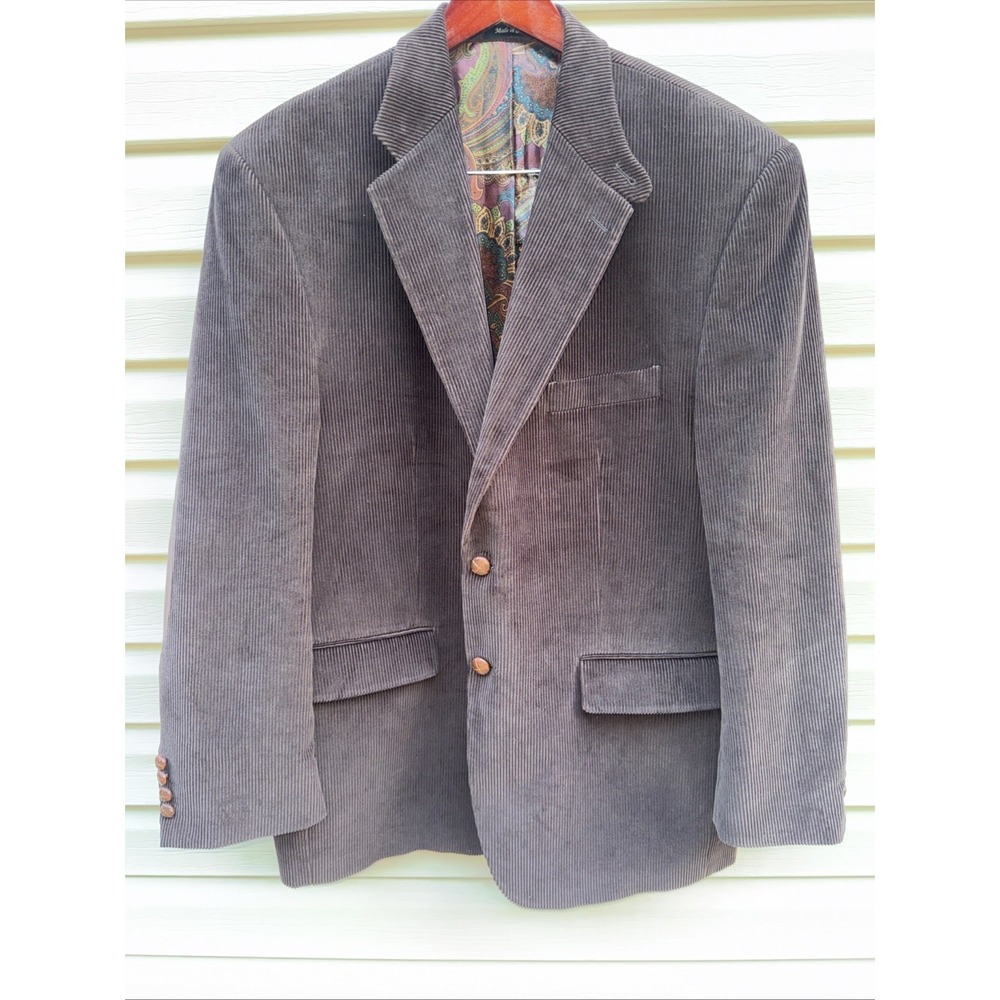 Vintage Ralph Lauren Brown Corduroy Sport Coat Jacket Men's 43R Classic 2-Button
